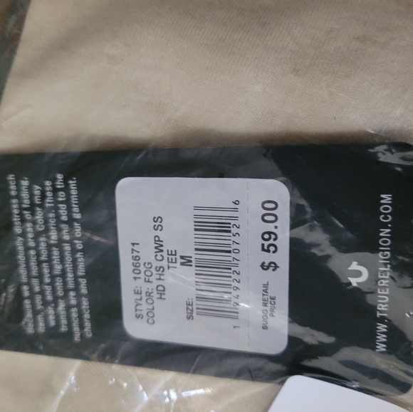 Brand New True Religion Budda in Fog Tee Size Medium - Picture 3 of 3